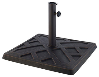 Square Outdoor Patio Umbrella Base - Antique Bronze