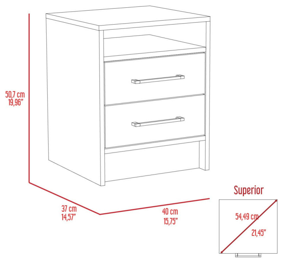 Philadelphia Nightstand, Light Oak