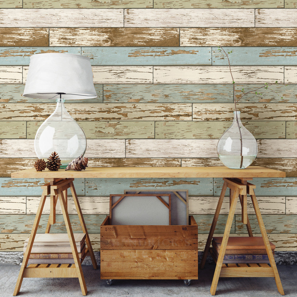 Old Salem Vintage Wood Peel and Stick Wallpaper, Bolt