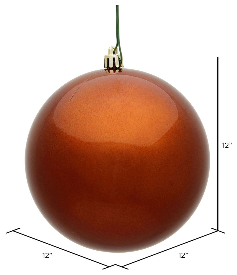 Vickerman 12" Copper Candy Ball Ornament