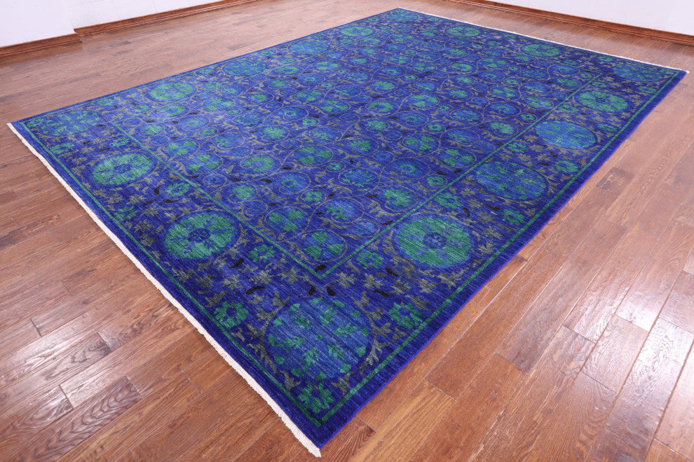 Hand Knotted William Morris Wool Rug 10' 3" X 13' 10" Q9448