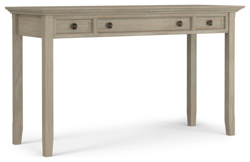 Amherst Solid Wood Desk, Distressed Gray