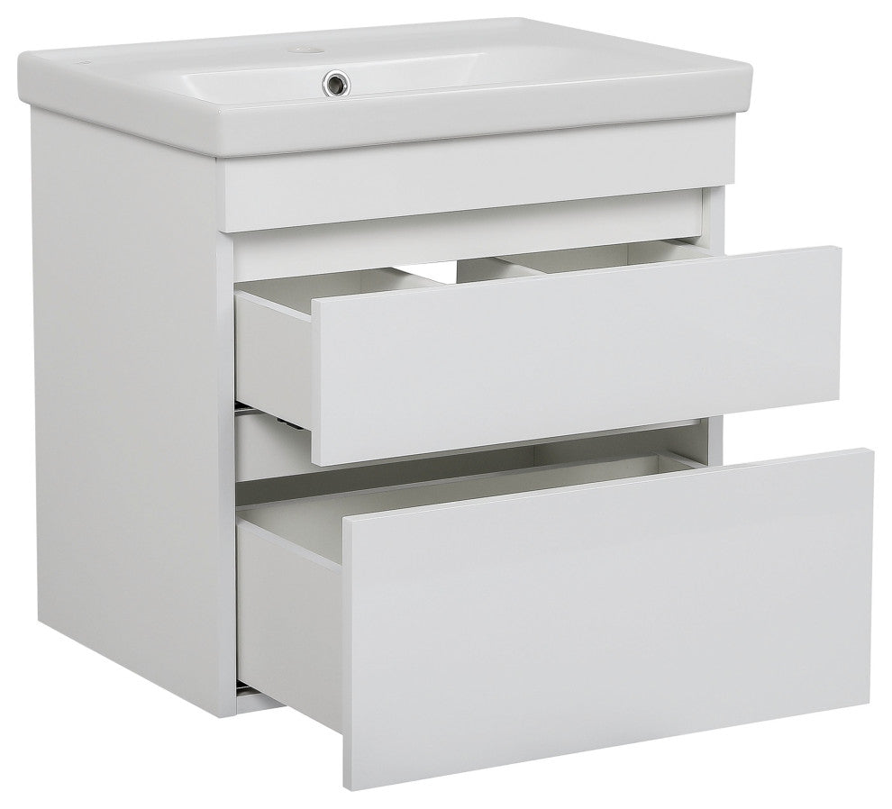 Bathroom Vanity Niagara White Gloss 24" Mirror 40"