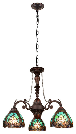 Liaison Victorian-Style 3-Light Mini Chandelier 24" Wide