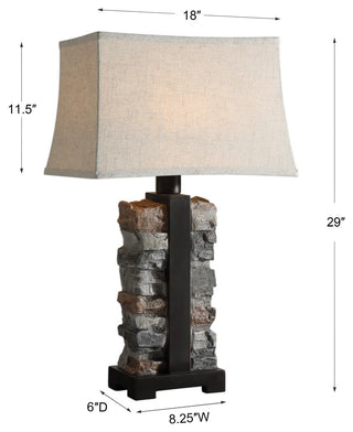 Uttermost Kodiak Stacked Stone Lamp