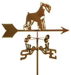 Schnauzer Weathervane With Deck Mount