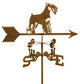 Schnauzer Weathervane With Deck Mount