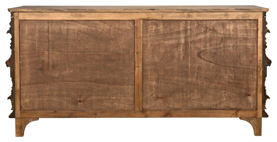 Noir Furniture, Bernard 6-Drawer Dresser, Dark Walnut