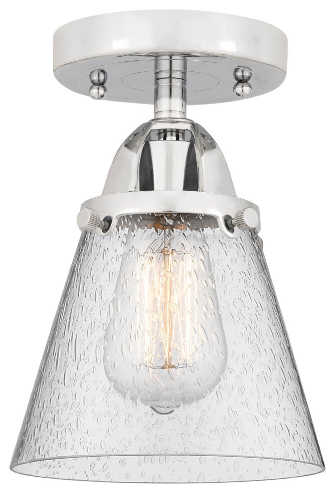 Small Cone Semi-Flush Mount, Polished Chrome, Seedy, Seedy