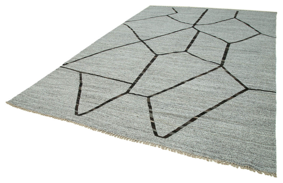 Rug N Carpet - Handwoven Turkish 8' 8'' x 12' 8'' Flatweave Wool Kilim Rug