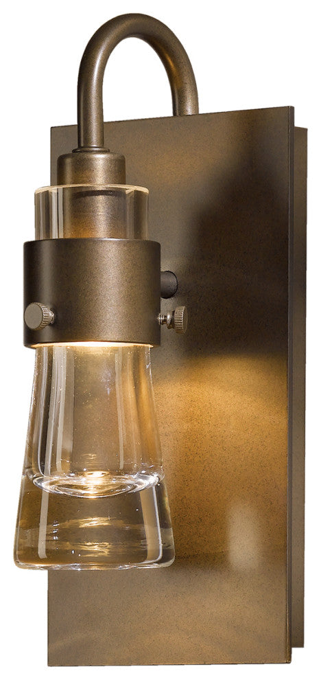 Erlenmeyer ADA Sconce, Bronze Finish, Clear Glass