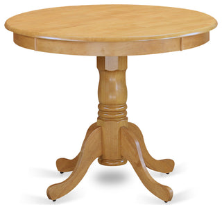 3 Pc Kitchen Table Set -Round Kitchen Table And 2 Dining Chairs, Oak