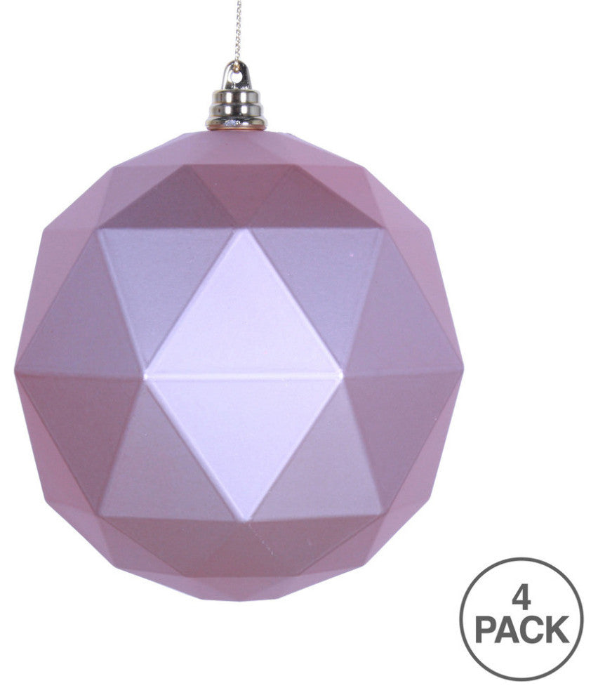 Geometric Ball Ornament , Rose Gold, 4.75"
