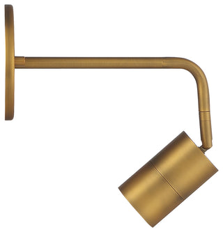 Cafe 1 Light LED Wall Or Ceiling Spotlight, Antique Brushed Brass