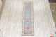 Kazak Oriental Hand Made Pakistani Traditional Wool Runner Rug, Blue, 9'9"X2'9"