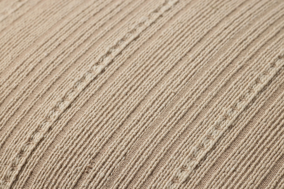 Chris Loves Julia x Loloi Howie Natural 18'' x 18'' Cover, Down Pillow