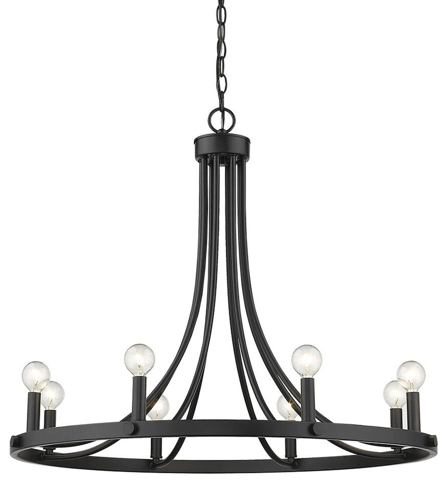 Sawyer 8-Light Matte Black Chandelier