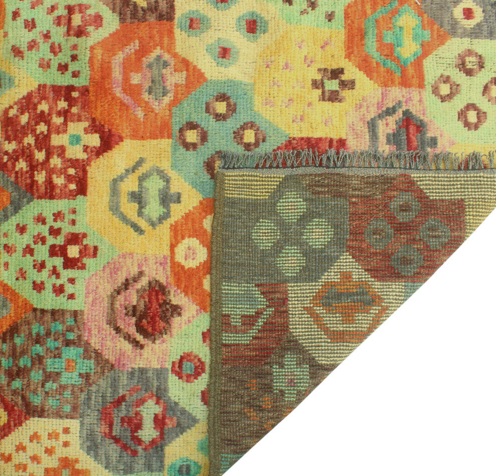 Balochi Yeran Gold/Rust Rug, 9'8x13'7