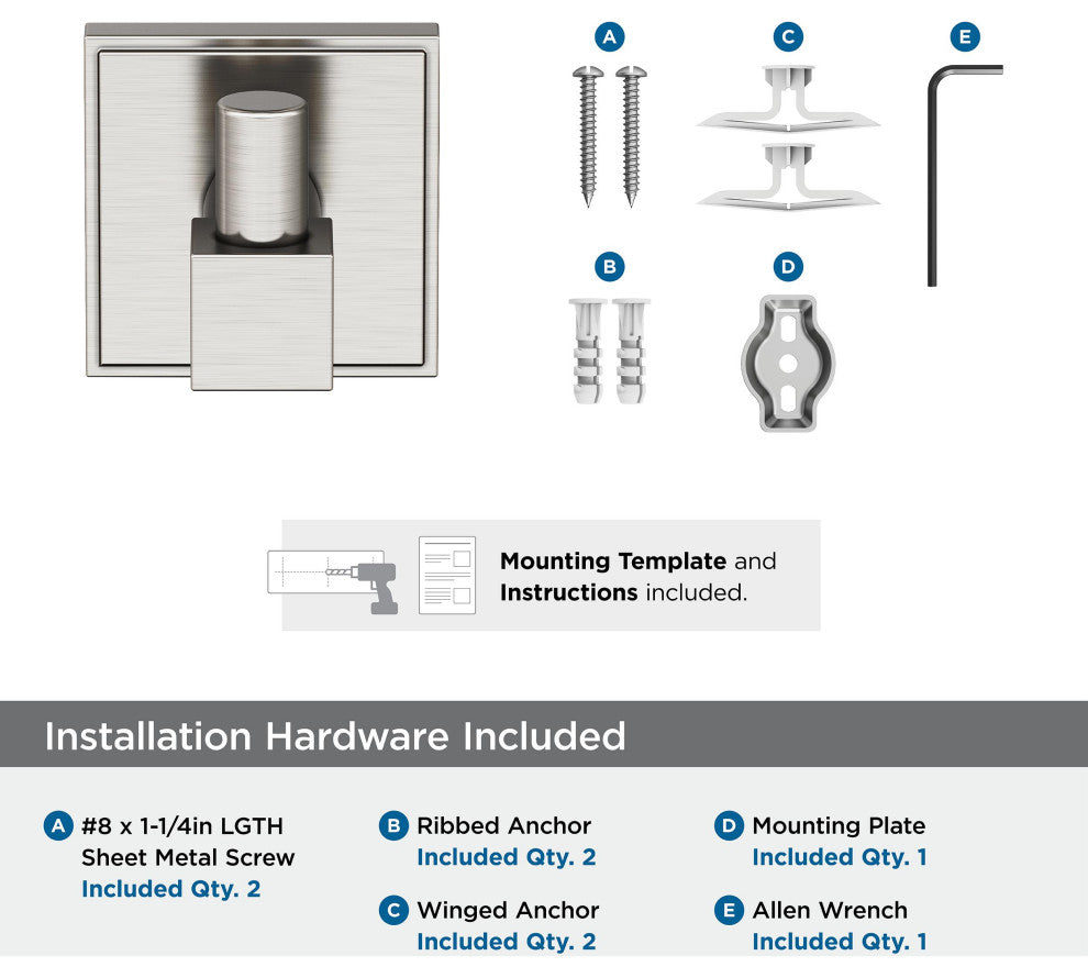 Appoint Traditional Single Robe Hook, Brushed Nickel