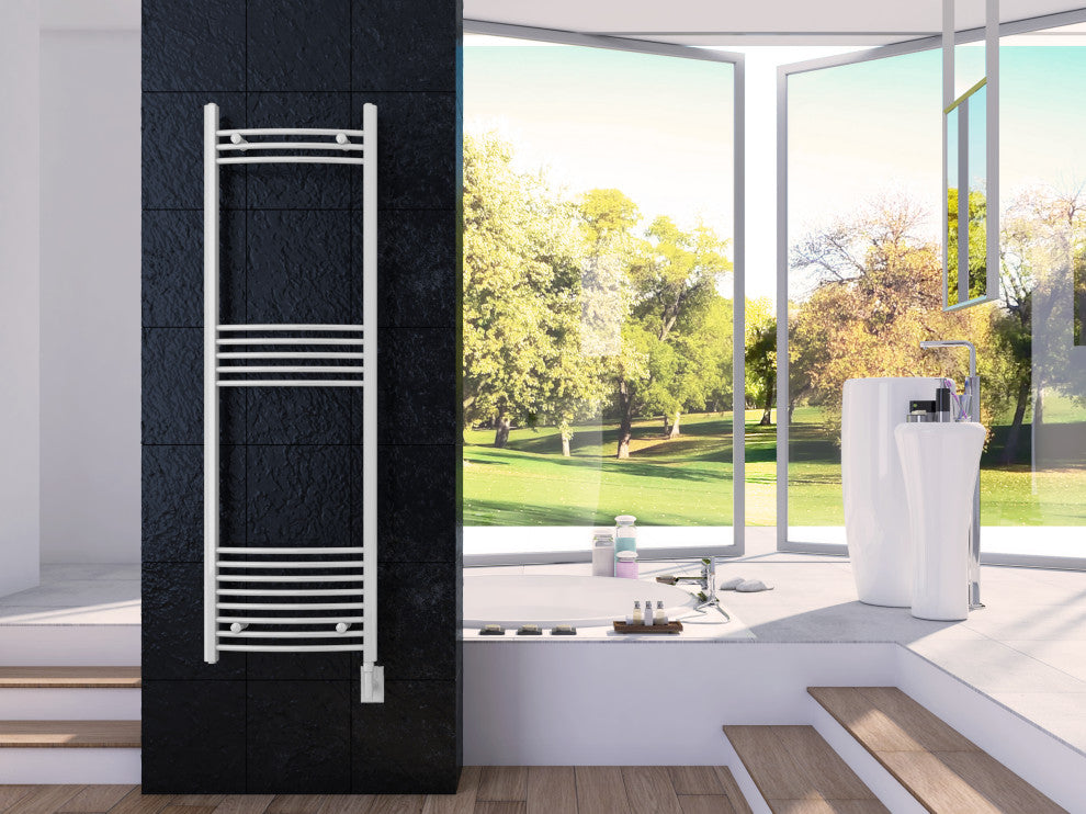 Themis Wall Mounted Electric Towel Warmer, White