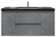 Belli 48" Wall Mounted Single Bathroom Vanity Set, Cement Gray, Matt Black Top
