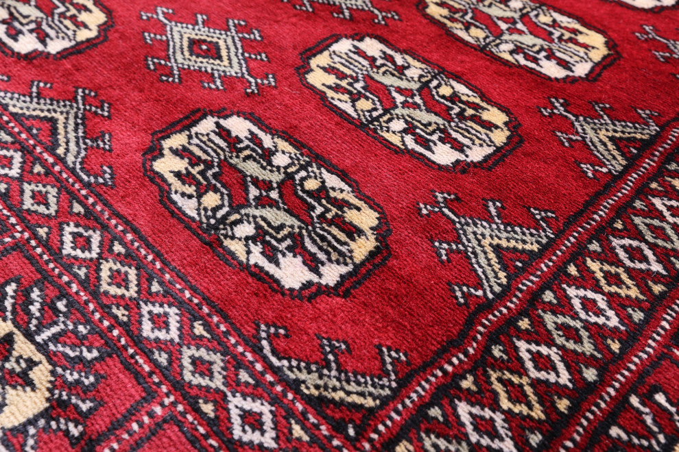 3' 1" X 5' 0" Silky Bokhara Hand Knotted Wool Rug - Q13816