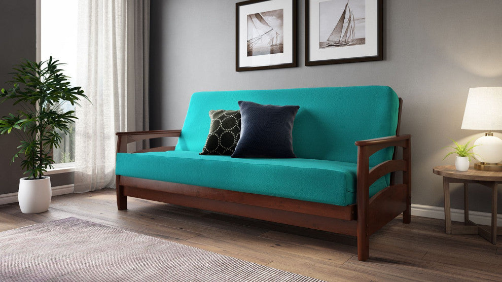 Galena Dark Cherry Futon Frame, Darfk Cherry, Queen
