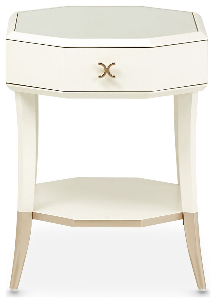La Rachelle Octagonal End Table - Medium Champagne