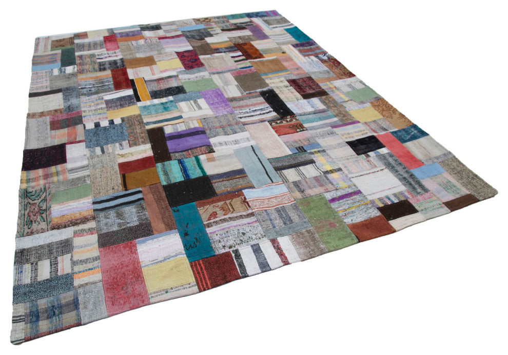 Rug N Carpet - Handmade Anatolian 8' 1'' x 10' 0'' Rustic Patchwork Kilim Rug