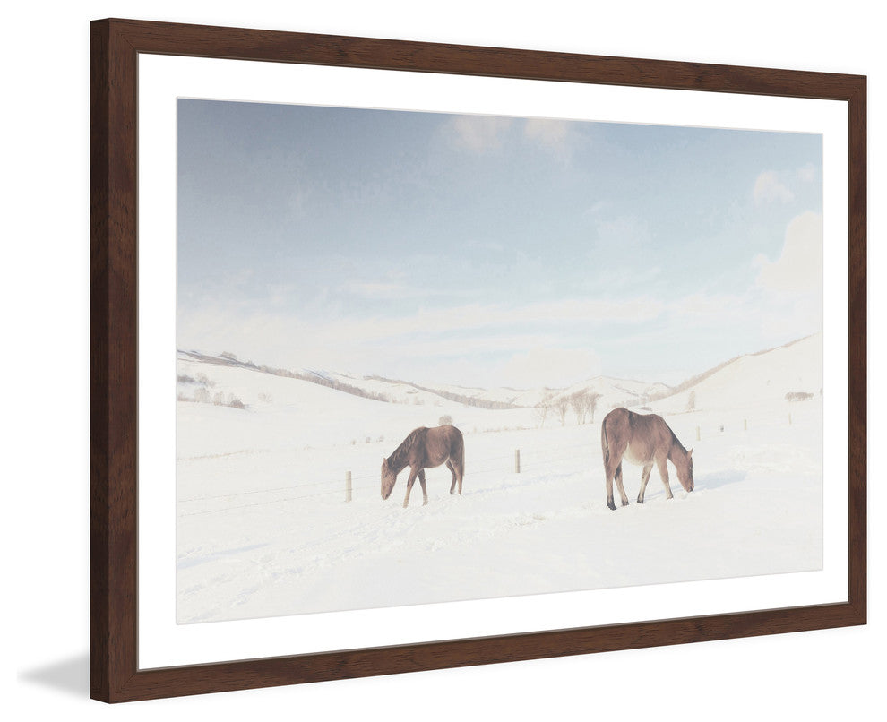 Marmont Hill, "Two Horses" Framed Painting Print, 18x12