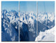 "French Alps Panorama" Photography Glossy Metal Wall Art, 3 Panels, 36"x28"