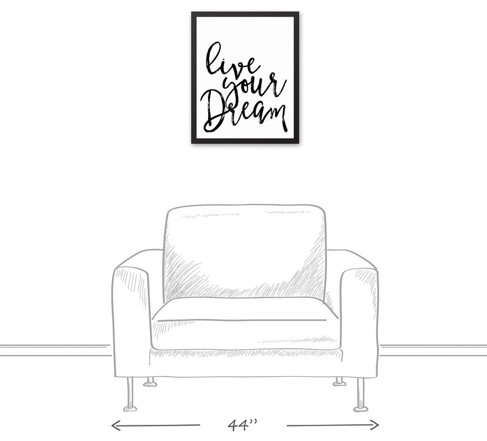 Live Your Dream 16x20 Black Framed Canvas