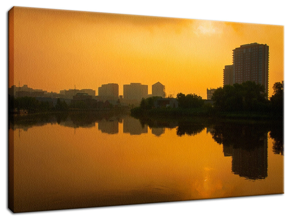 Wilmington at Sunrise Landscape Photography Canvas Wall Art Print, 12" X 16"