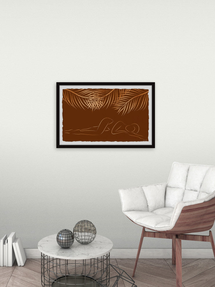 "Take a Nap" Framed Painting Print, 45x30