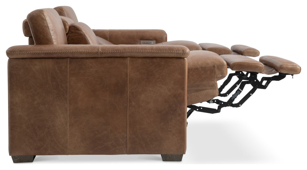 Bernhardt Lioni Leather Power Motion Sofa