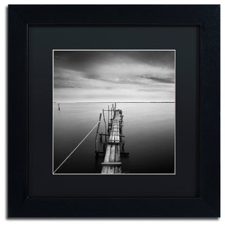 "Direction" Matted Framed Canvas Art by Moises Levy