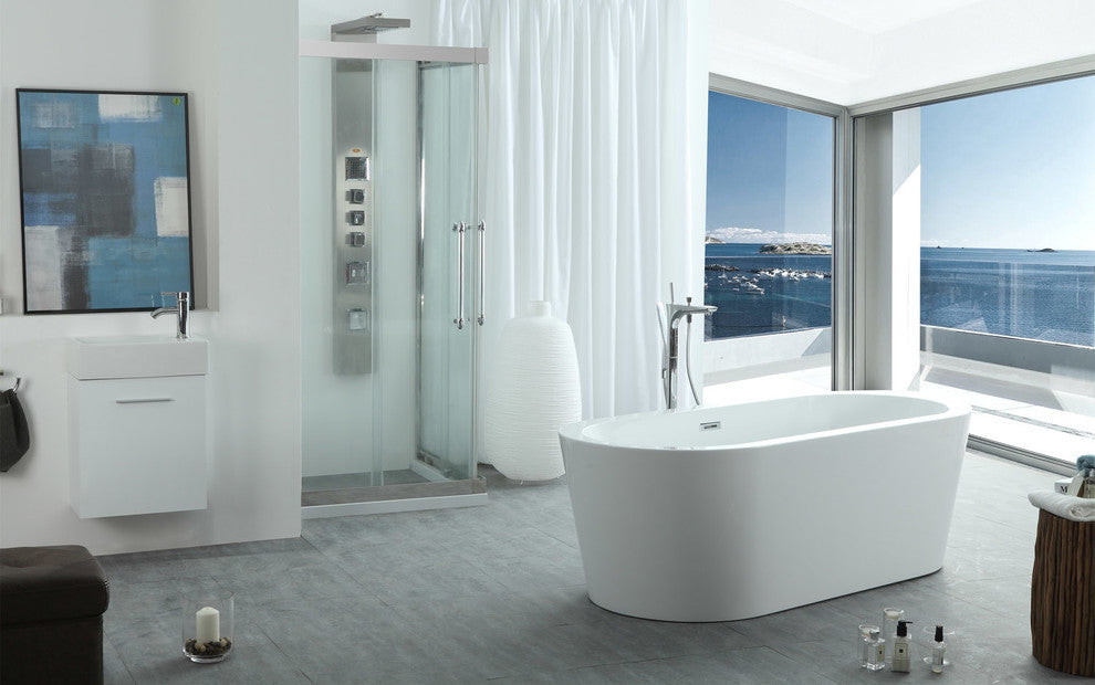 Serenity 63"x29.5" Freestanding Soaking Bathtub