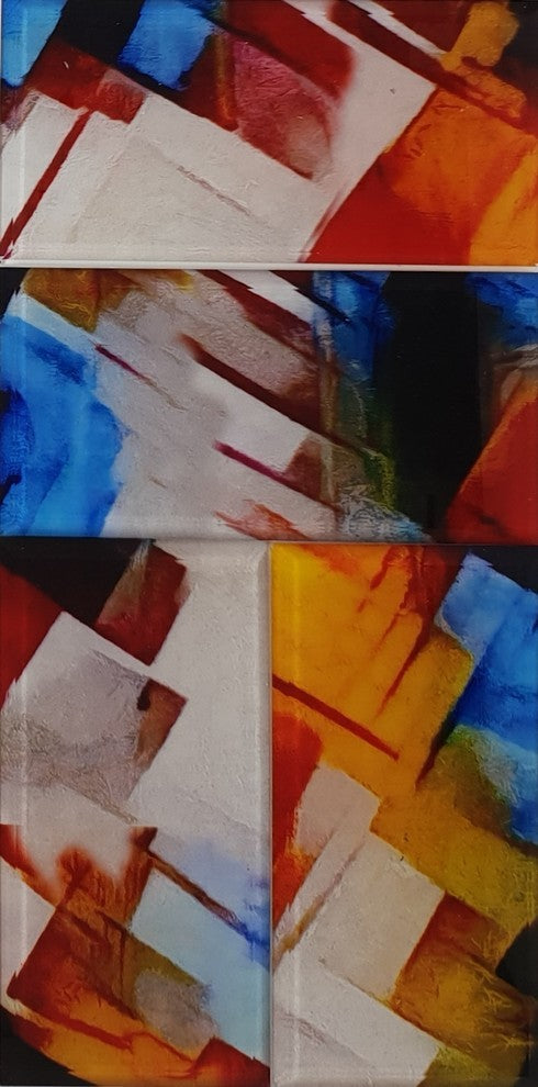 3"x12" Upscale Designs Custom Glass Wall Tile, Set of 32