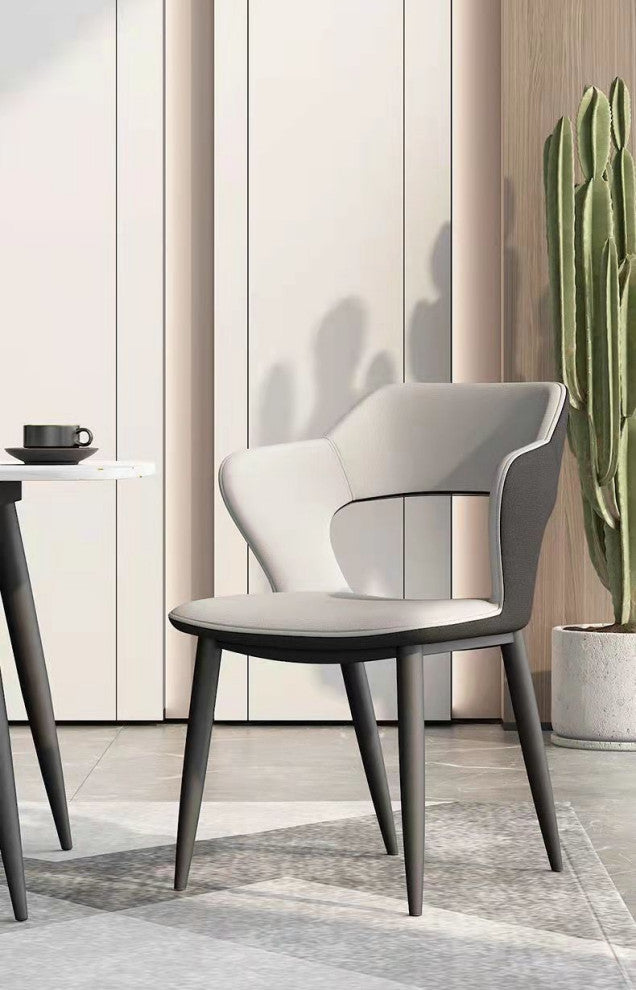 Modern Minimalist Red Backrest Desk Chair, Gray