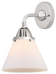 Large Cone Sconce, Polished Chrome, Matte White, Matte White