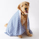 Stonewash Blue Printed Trellis Paw Pet Towel