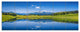 Summer with Clear Mountain Lake, Landscape Canvas Art Print, 70"x28", 6 Panels
