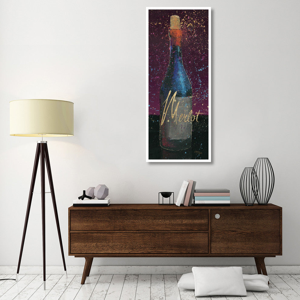 "Wine Splash Dark IV" Digital Paper Print by Wellington Studio, 26"x62"