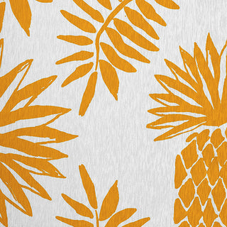 Pineapple Leaves Spring Chenille Rug, Mango, 5'x7'