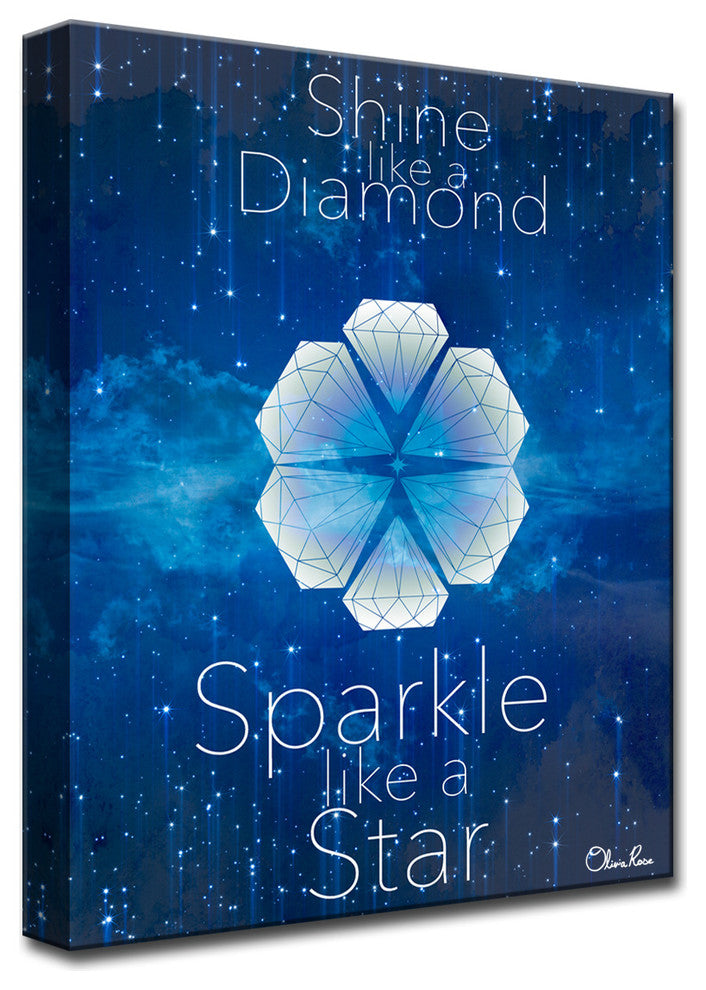 Ready2Hangart Diamonds Shine, Stars Sparkle By Olivia Rose Canvas Art , 16" H