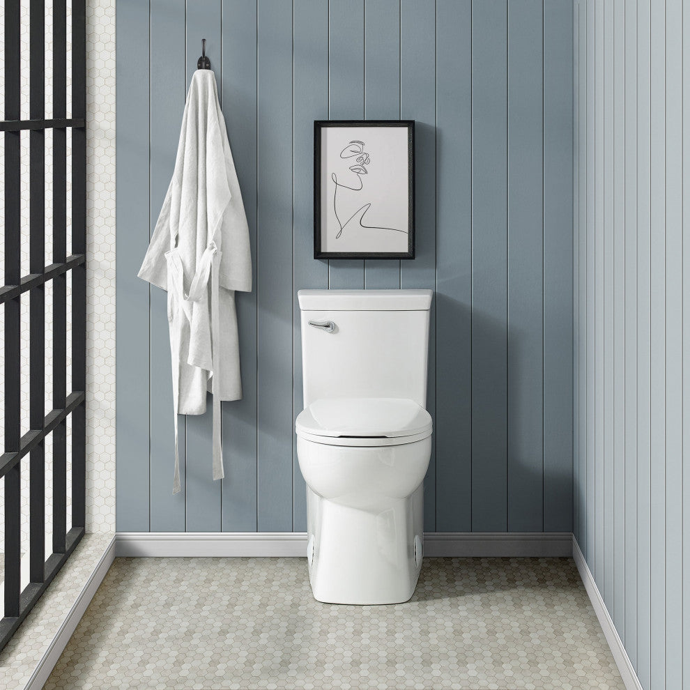 Classe One-Piece Toilet with Front Flush Handle 1.28 GPF, Glossy White