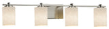 Clouds Era 4-Light Bath Bar, Cylinder/Flat, Nickel, Clouds, LED
