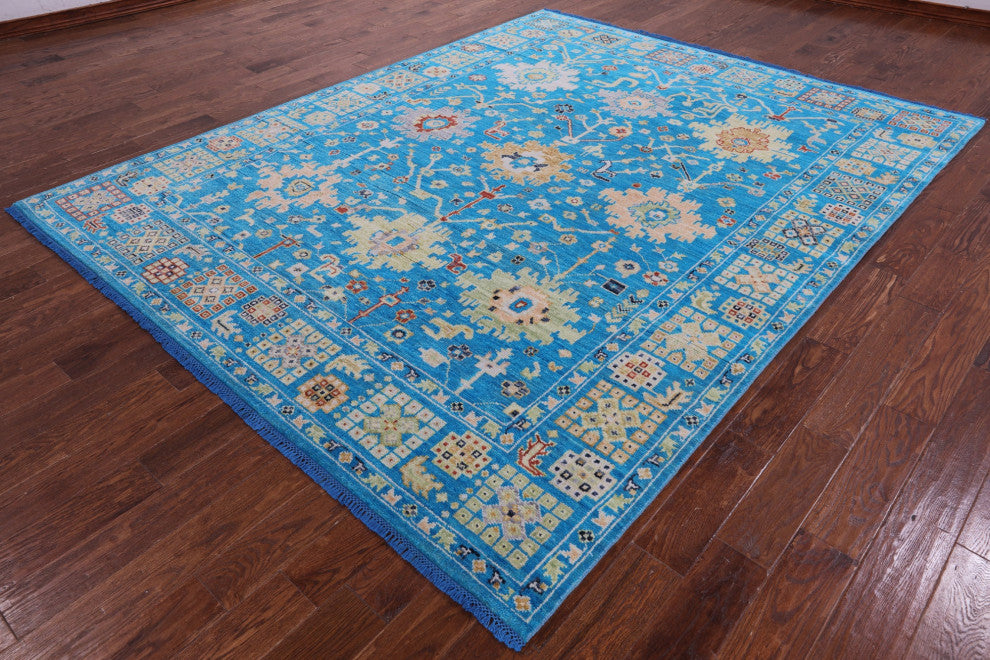 8' 1" X 10' 2" Turkish Oushak Hand Knotted Wool Rug - Q15642