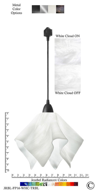 Jezebel Radiance Flame Track Light, Large, White Cloud
