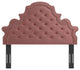 Diana Tufted Performance Velvet King/California King Headboard Dusty Rose